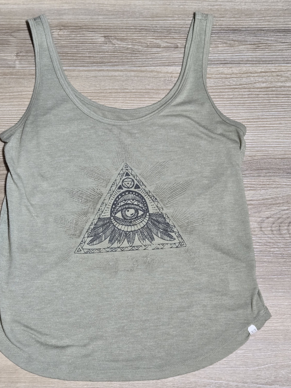 Billabong Sage Green Graphic Scoop Tank